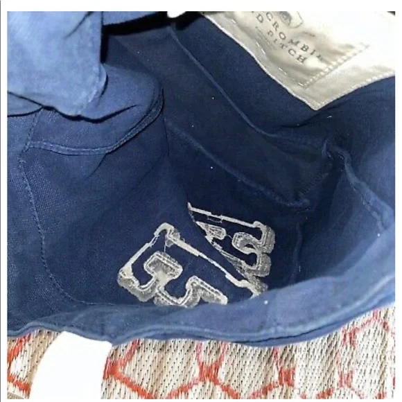 Abercrombie and Fitch canvas bag tote dark blue. - Picture 6 of 6